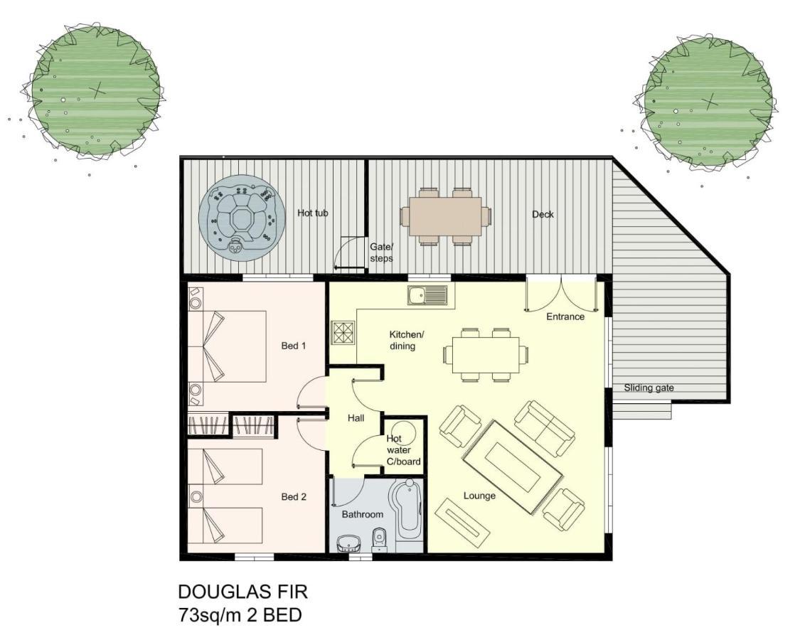 Douglas Fir Lodge With Hot Tub Near Cupar Fife Luthrie Exteriör bild